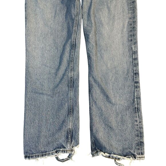 Agolde Jeans Womens Size 27 Blue Lana Straight Leg High Rise Distressed Denim - Picture 3 of 16